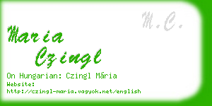 maria czingl business card