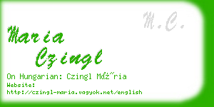 maria czingl business card